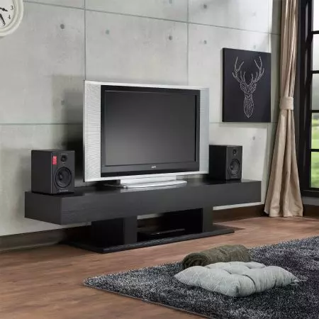 Black Three Drawing Landing TV Long Cabinet - Black Three Drawing Landing TV Long Cabinet